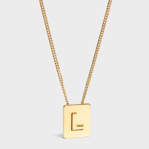 Celine Alphabet L In Brass With Gold Finish Kolye Altın | CL-592275