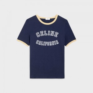 Celine California 70 S In Pamuklu Jersey T-shirt Limon | CL-592775