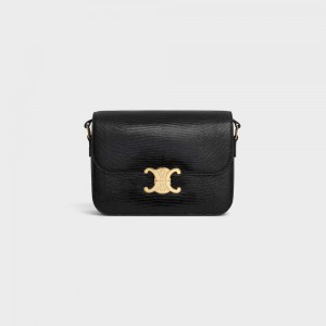 Celine Classique Bag In Lizard Triomphe Siyah | CL-593189