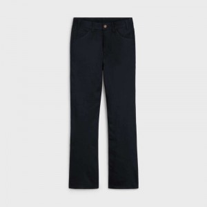 Celine Dylan Flared Jeans In Pure Black Wash Denim Pantolon Siyah | CL-592043