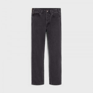 Celine Kurt Jeans In Charcoal Wash Denim Pantolon Gri Açık Mavi | CL-592048