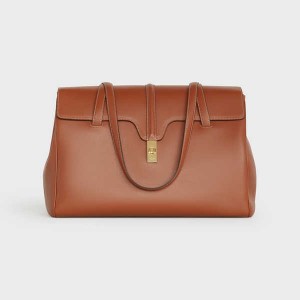 Celine Large Soft Bag In Smooth Calfskin 16 Kahverengi | CL-593266