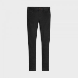 Celine Neo Sıska Jeans In Pure Black Wash Denim Pantolon Siyah | CL-592727