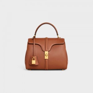 Celine Small Bag In Natural Calfskin 16 Kahverengi | CL-593276