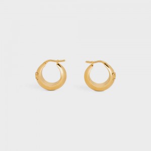 Celine Triomphe Bold Hoops In Brass With Gold Finish Küpe Altın | CL-592306