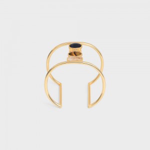 Celine Triomphe Indie Cuff In Brass With Gold Finish Bilezik Altın | CL-592197