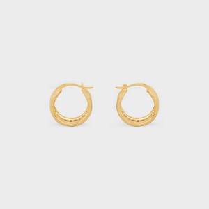 Celine Triomphe Multi Hoops In Brass With Gold Finish Küpe Altın | CL-592305