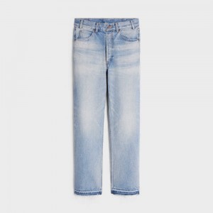 Celine Wesley Jeans In Pismo Wash Denim Pantolon Açık Mavi | CL-592714