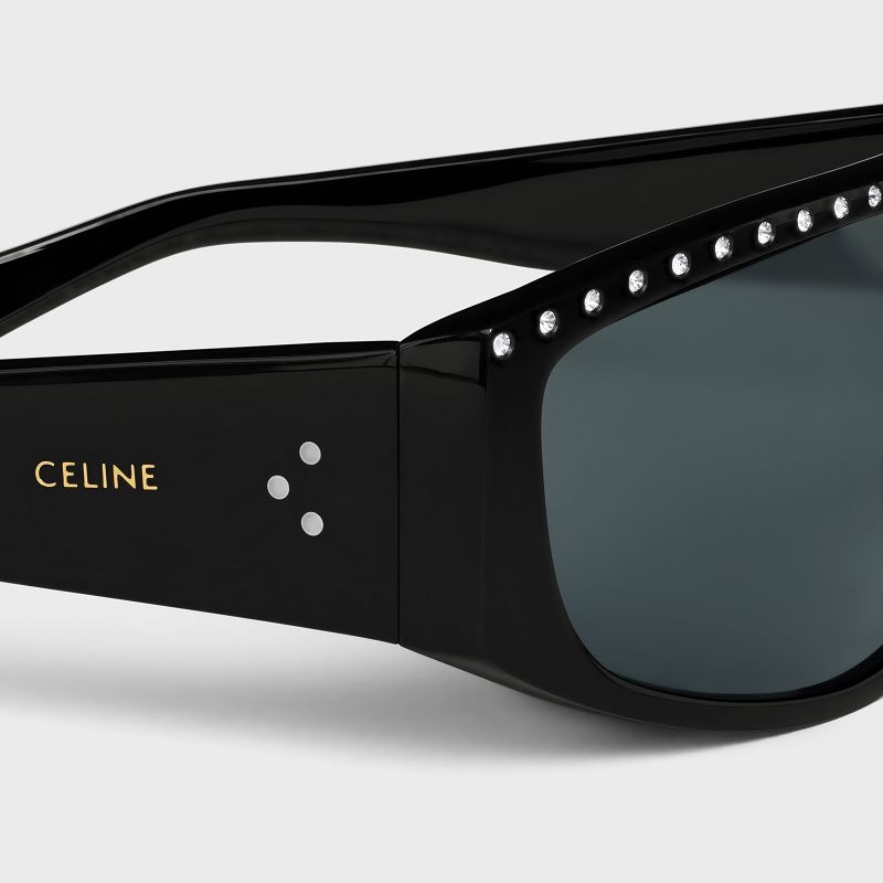 Celine Alan 2 In Acetate With Crystals Güneş Gözlüğü Siyah | CL-591726