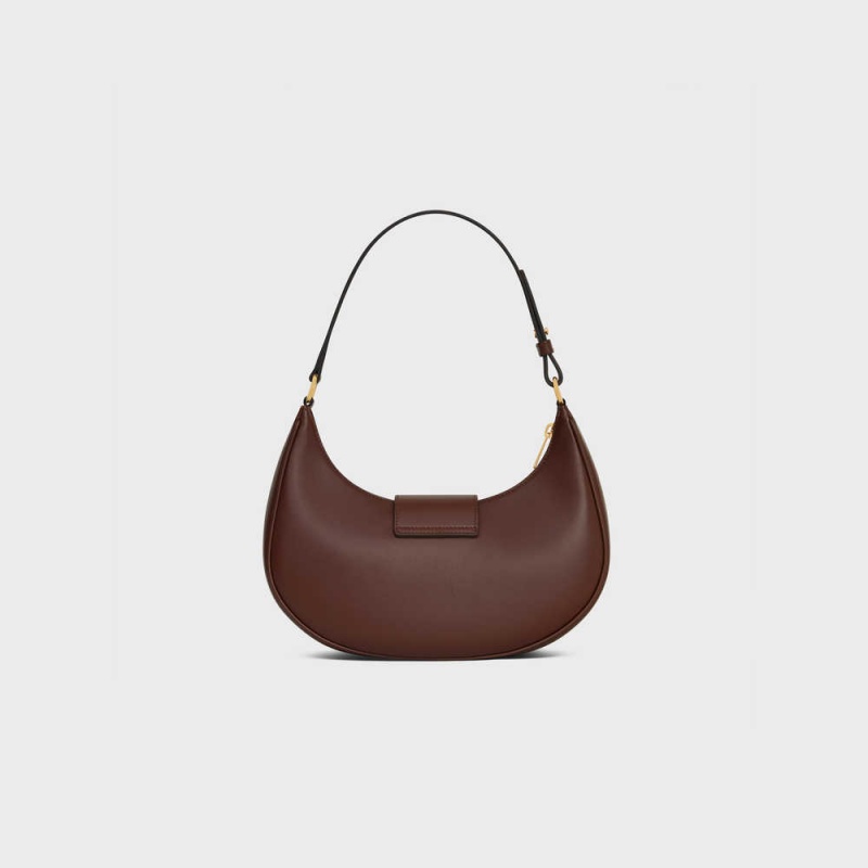 Celine Ava Soft Bag In Smooth Calfskin Triomphe Kahverengi | CL-593173