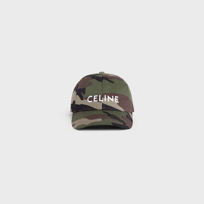 Celine Baseball In Pamuklu Şapka Camo | CL-591693