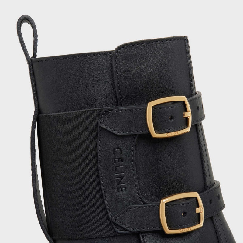 Celine Bulky Buckled Medium In Calfskin Bot Siyah | CL-592504