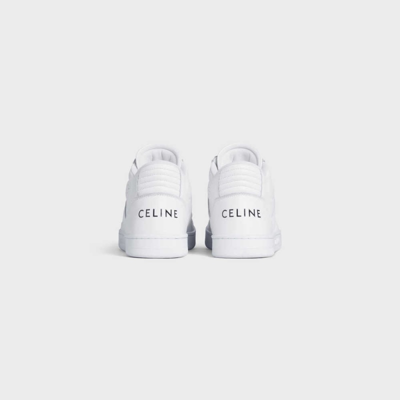 Celine C02 Trainer Mid Cut With Scratch In Calfskin Spor Ayakkabı Beyaz | CL-592544