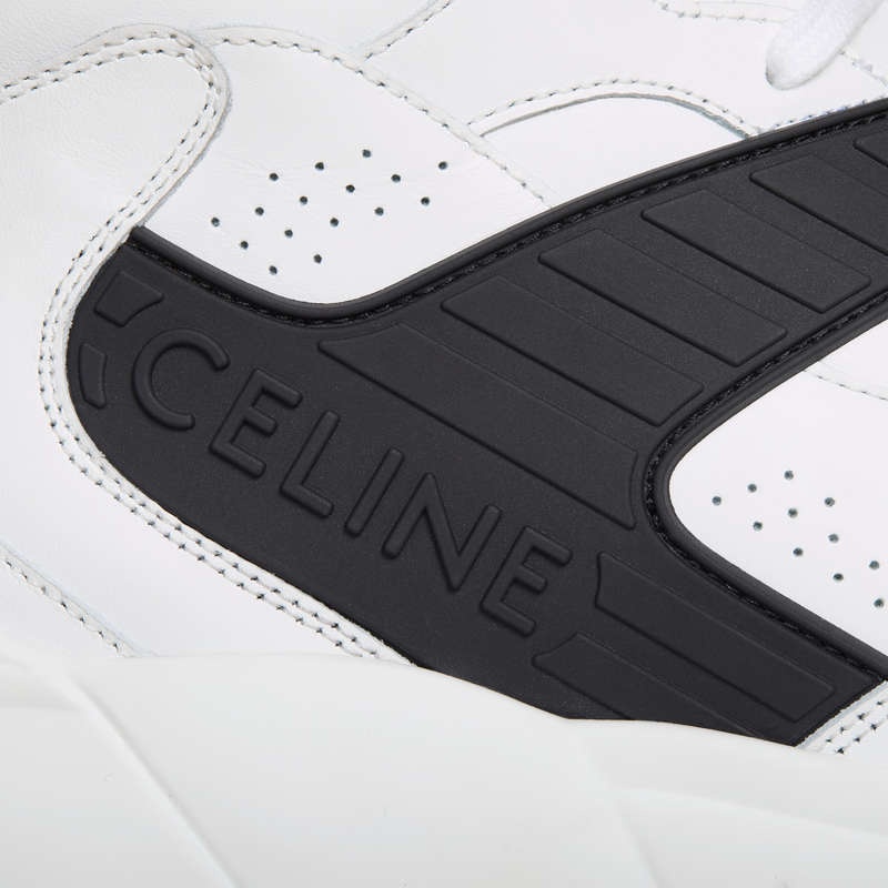 Celine C06 High In Calfskin Spor Ayakkabı Beyaz Siyah | CL-591909