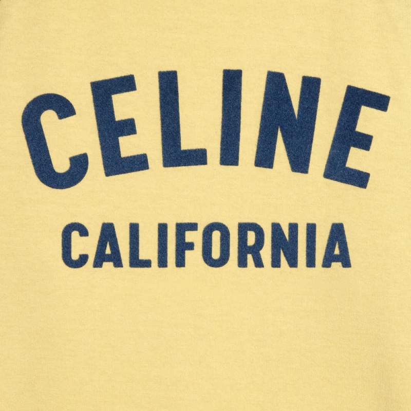 Celine California 70 S In Pamuklu Jersey T-shirt Limon | CL-592811