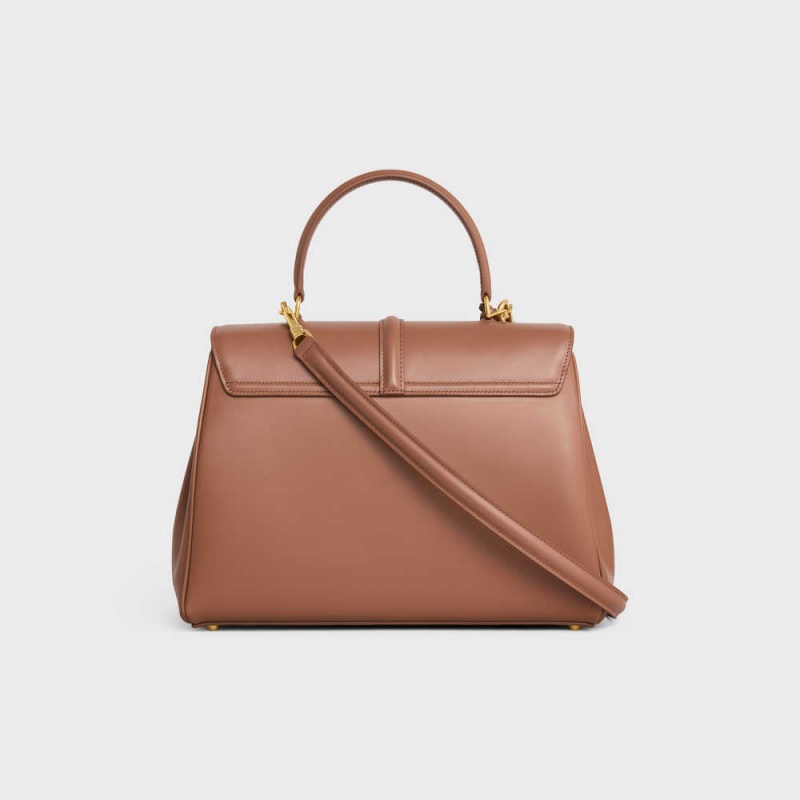 Celine Classique Bag In Satinated Calfskin 16 Kahverengi | CL-593281