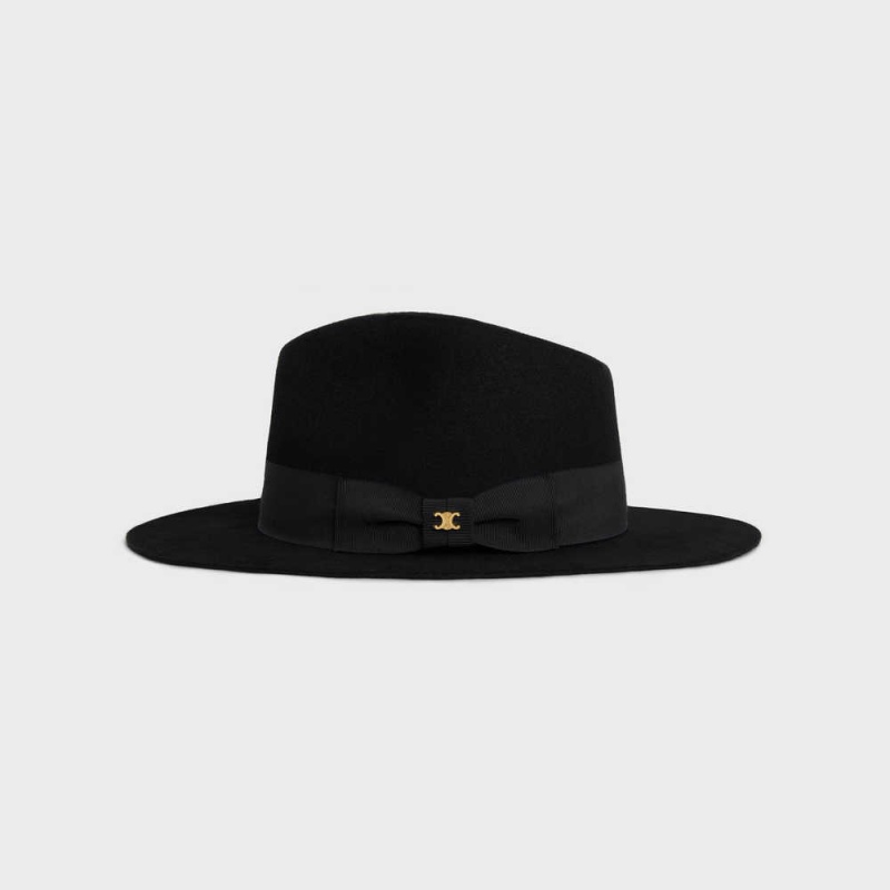 Celine Fedora In Felt Şapka Siyah | CL-592339