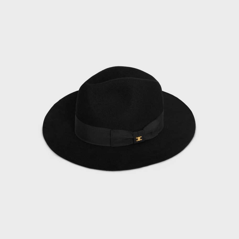 Celine Fedora In Felt Şapka Siyah | CL-592339