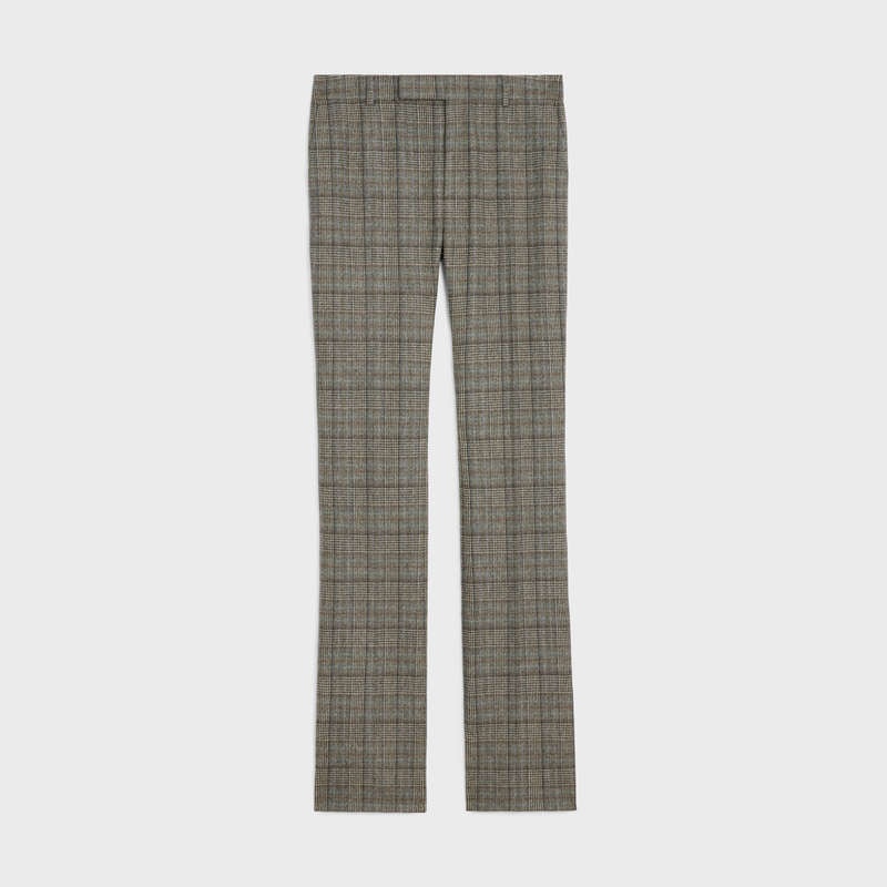 Celine Flared In Prince Of Wales Flannel Pantolonlar Çizgili | CL-592015