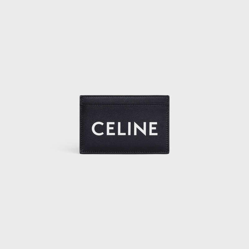 Celine In Smooth Calfskin With Celine Print Kartlık Siyah | CL-591804