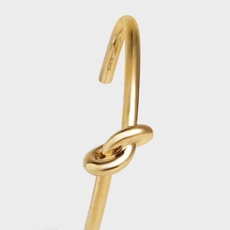 Celine Knot Extra-thin In Brass With Gold Finish Bilezik Altın | CL-592231