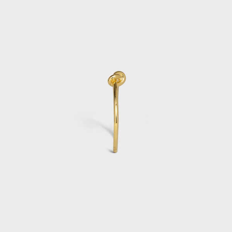 Celine Knot Extra-thin In Brass With Gold Finish Bilezik Altın | CL-592231