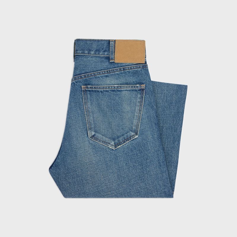 Celine Kurt Jeans In Union Wash Denim Pantolon Açık Mavi | CL-592050