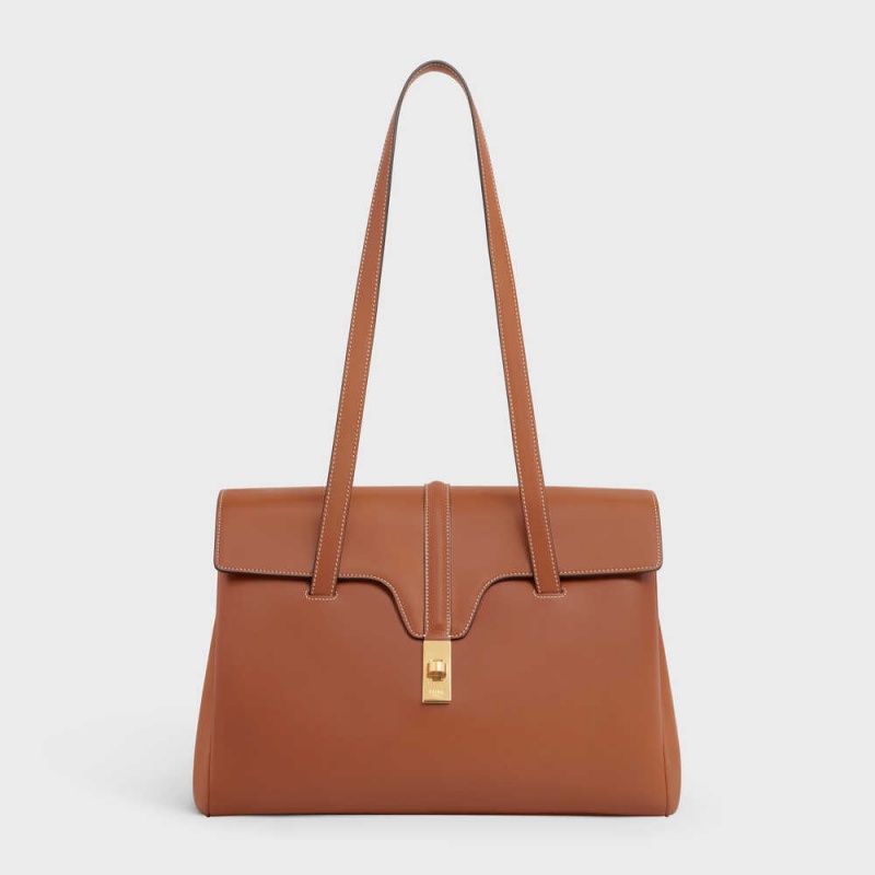 Celine Medium Soft Bag In Smooth Calfskin 16 Kahverengi | CL-593264