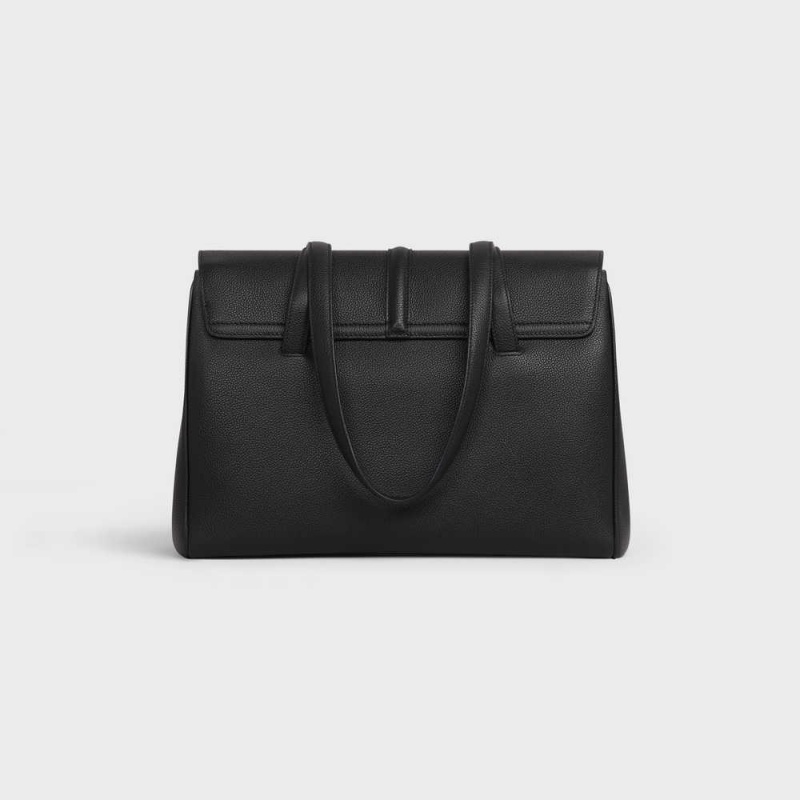 Celine Medium Soft Bag In Supple Grained Calfskin 16 Siyah | CL-593263