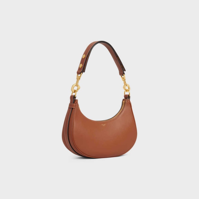 Celine Mediumstrap Bag In Smooth Calfskin Ava Kahverengi | CL-593098