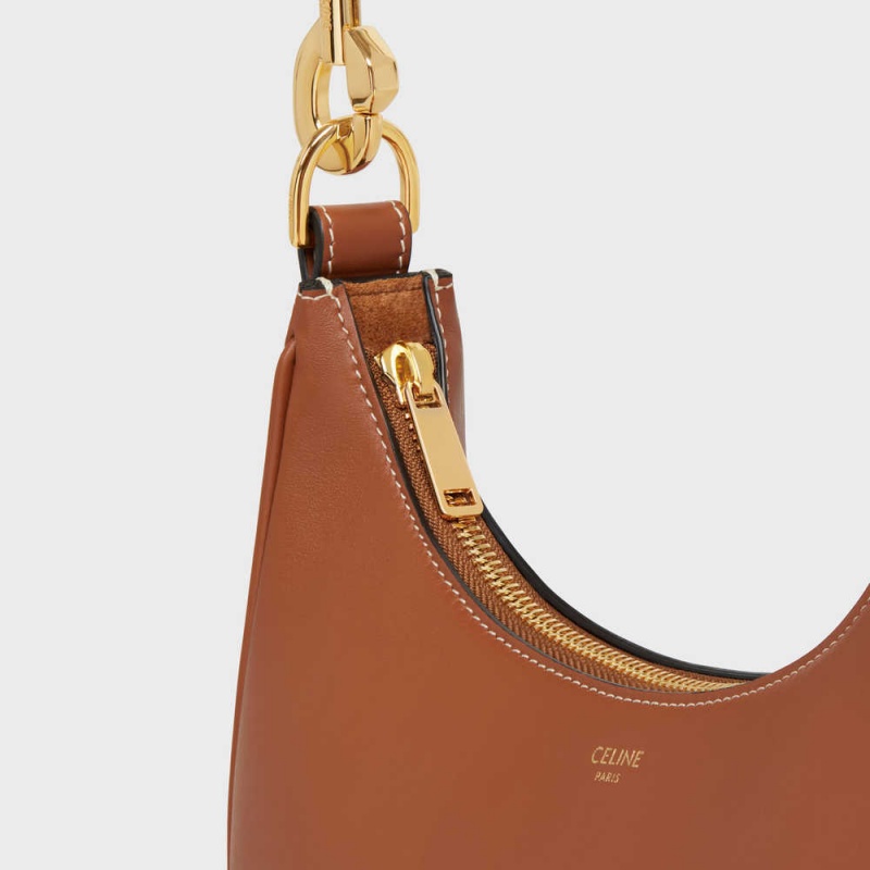 Celine Mediumstrap Bag In Smooth Calfskin Ava Kahverengi | CL-593098