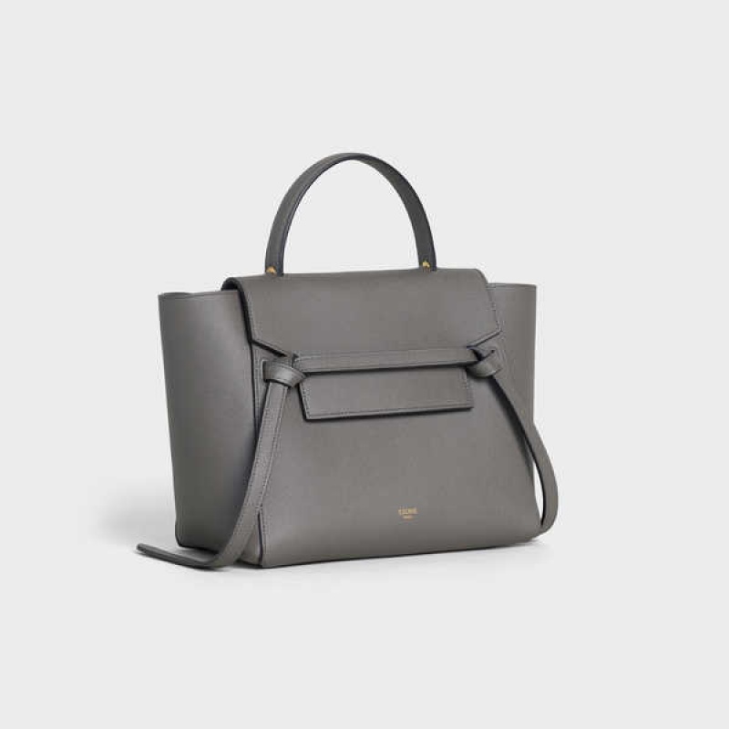 Celine Micro In Grained Calfskin Bel Çantası Gri | CL-593062