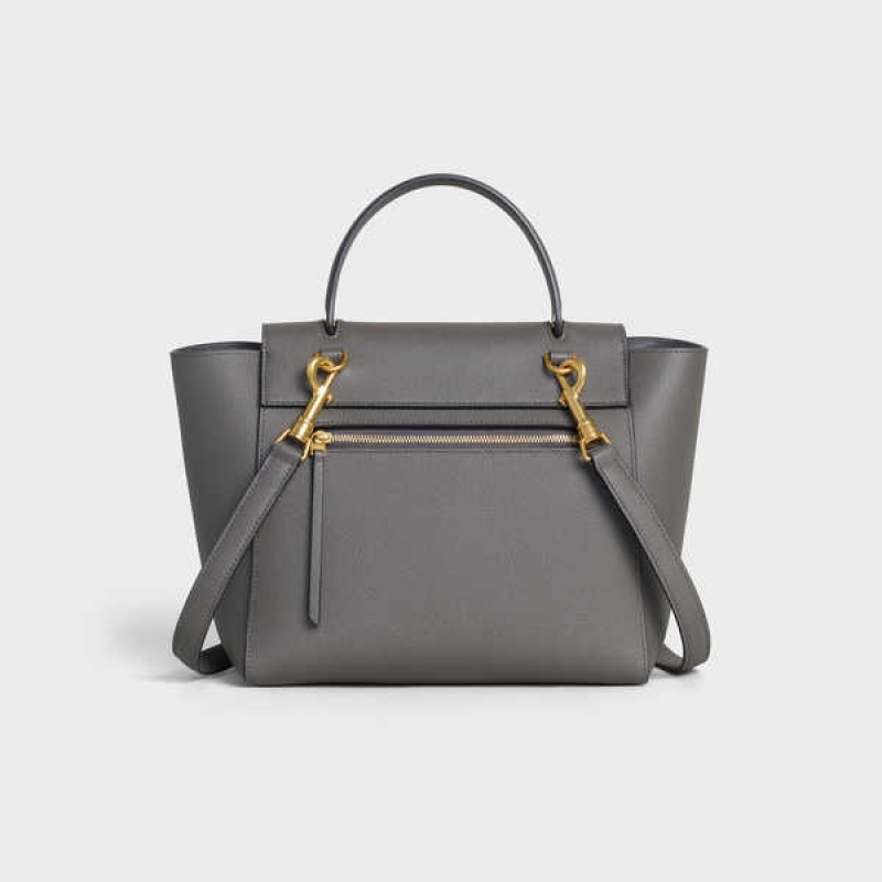 Celine Micro In Grained Calfskin Bel Çantası Gri | CL-593062