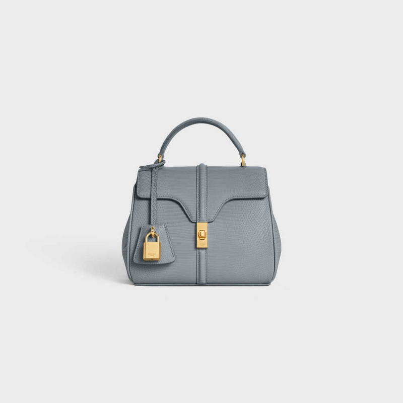 Celine Mini In Lizard 16 Mavi Gri | CL-593273