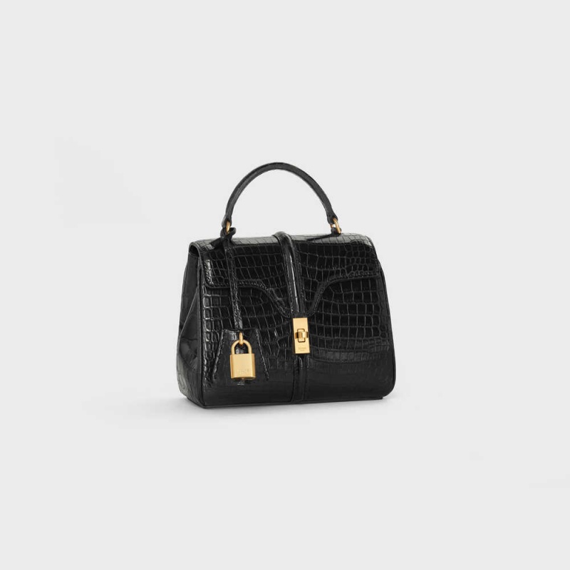 Celine Mini In Porosus Crocodile 16 Siyah | CL-593272