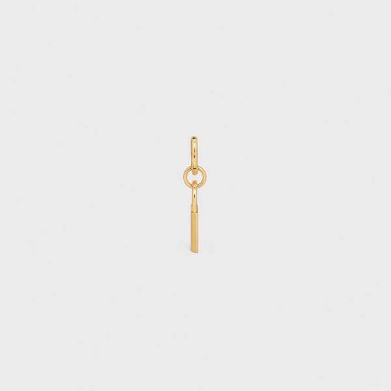 Celine Padlock Charm In Brass Küçük Deri Ürünler Altın | CL-592921