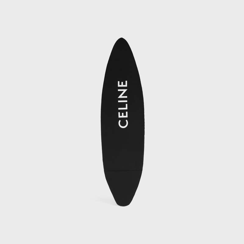 Celine Shortboard With Celine Black Logo In Resin And Fiberglass Lifestyle Beyaz Siyah | CL-591681