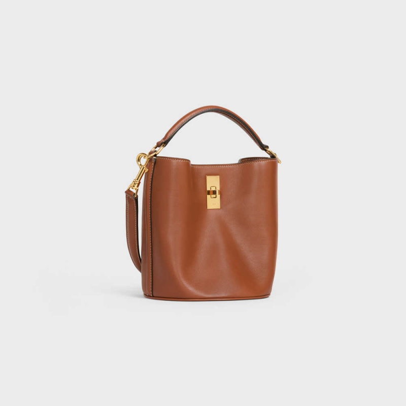 Celine Teen Bucket In Smooth Calfskin 16 Kahverengi | CL-593259