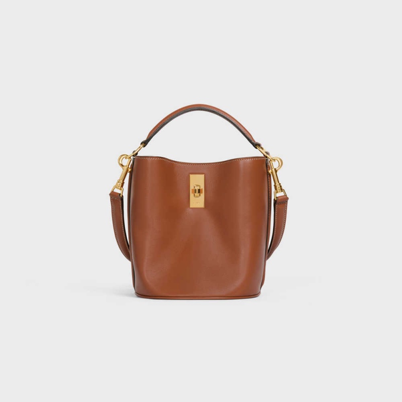 Celine Teen Bucket In Smooth Calfskin 16 Kahverengi | CL-593259