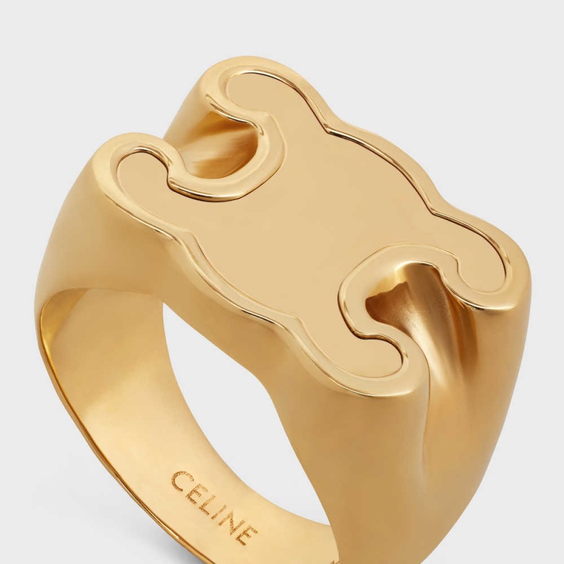 Celine Triomphe ChevalièRe In Brass With Gold Finish Yüzükler Altın | CL-592189