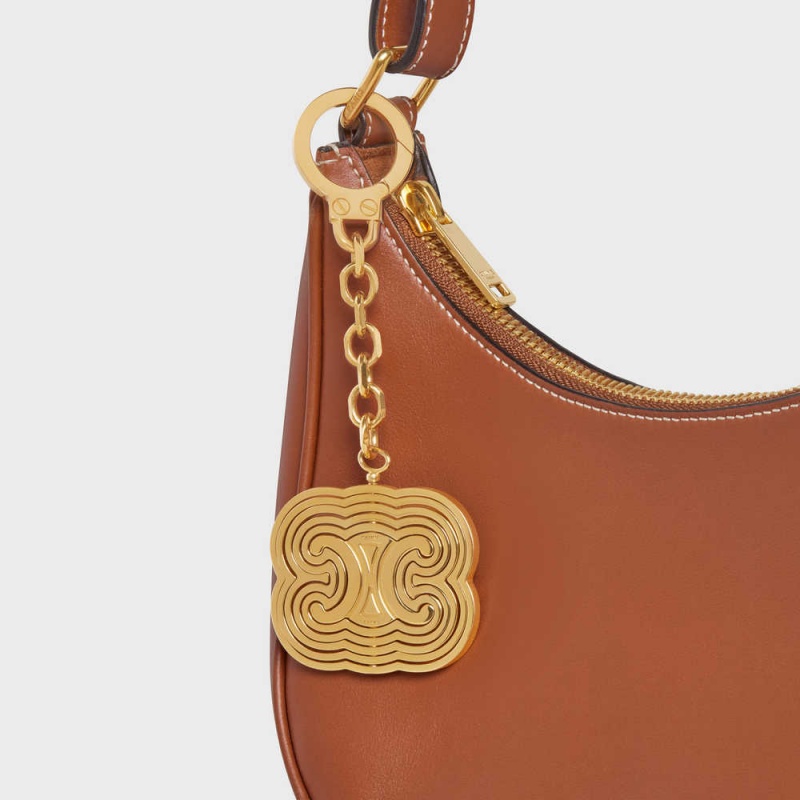 Celine Triomphe Helix Charm In Brass Küçük Deri Ürünler Altın | CL-592917