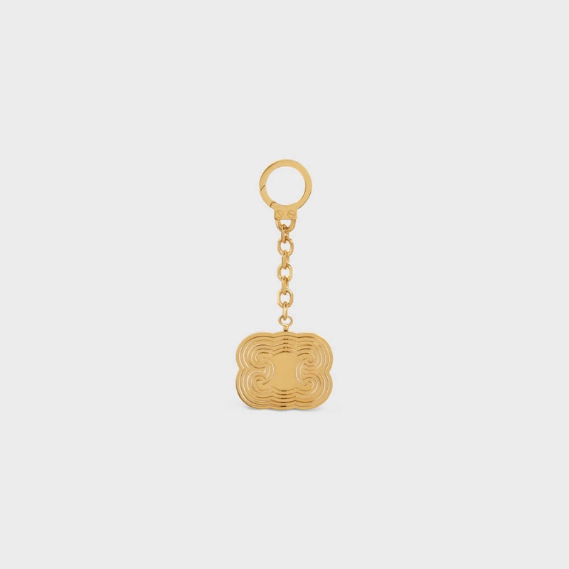 Celine Triomphe Helix Charm In Brass Küçük Deri Ürünler Altın | CL-592917