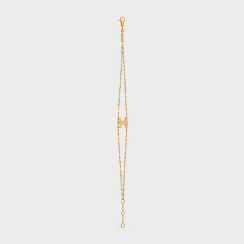 Celine Triomphe Suspended In Brass With Gold Finish Bilezik Altın | CL-592208