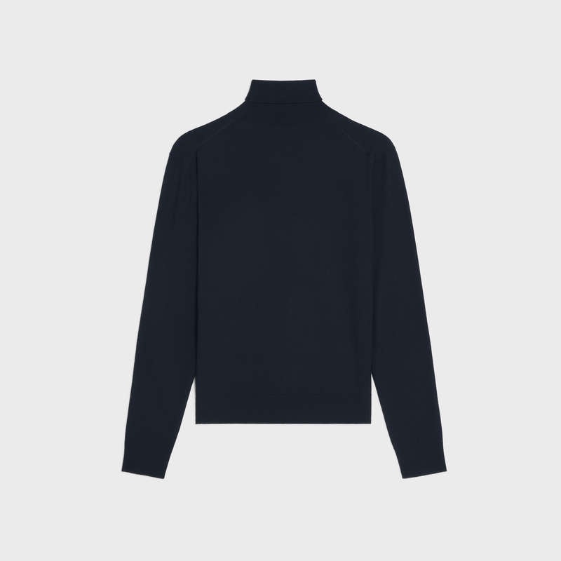 Celine Turtleneck In Iconic Merinos Triko Siyah | CL-592106