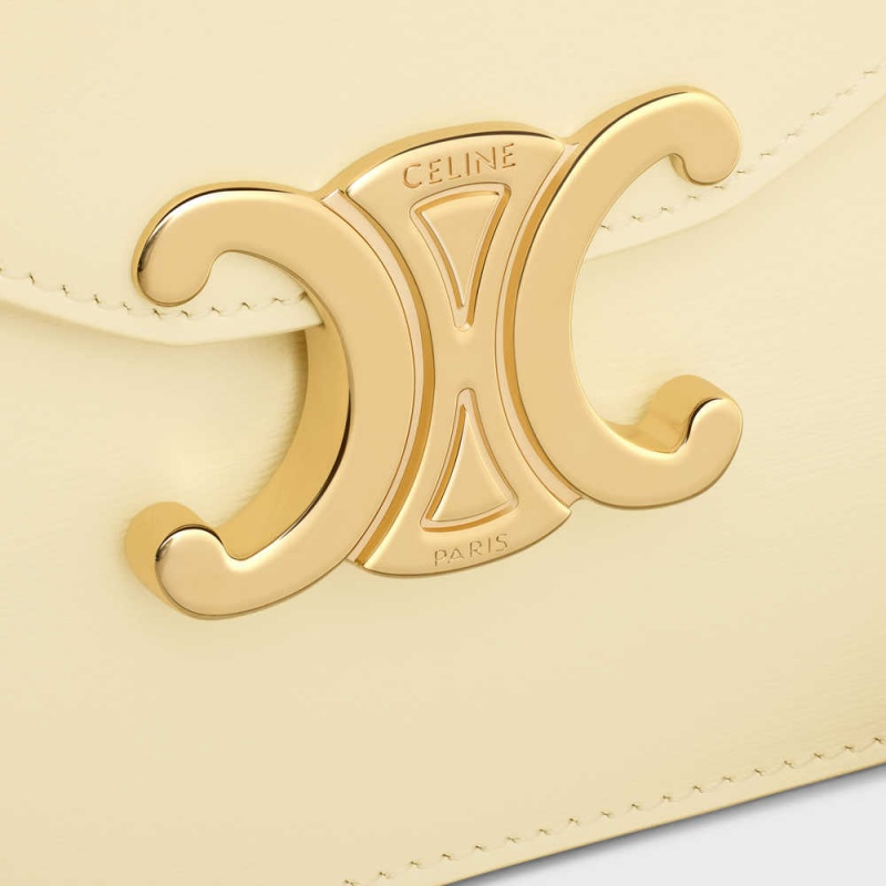 Celine Wallet On Chain Triomphe In Shiny Calfskin Mini Çanta Kayısı Rengi | CL-593024